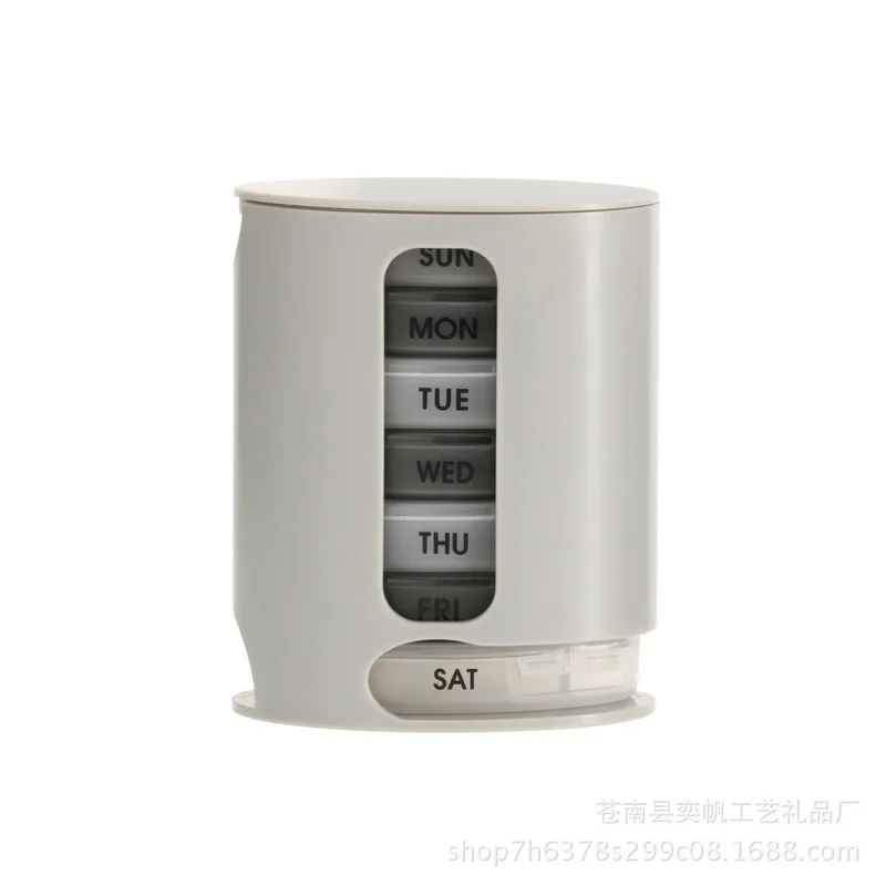

Weekly Pillbox Tablet Pill Splitter 7 Days Plastic Storage Case Container Medicine Holder Tablet Container Dispenser WF107