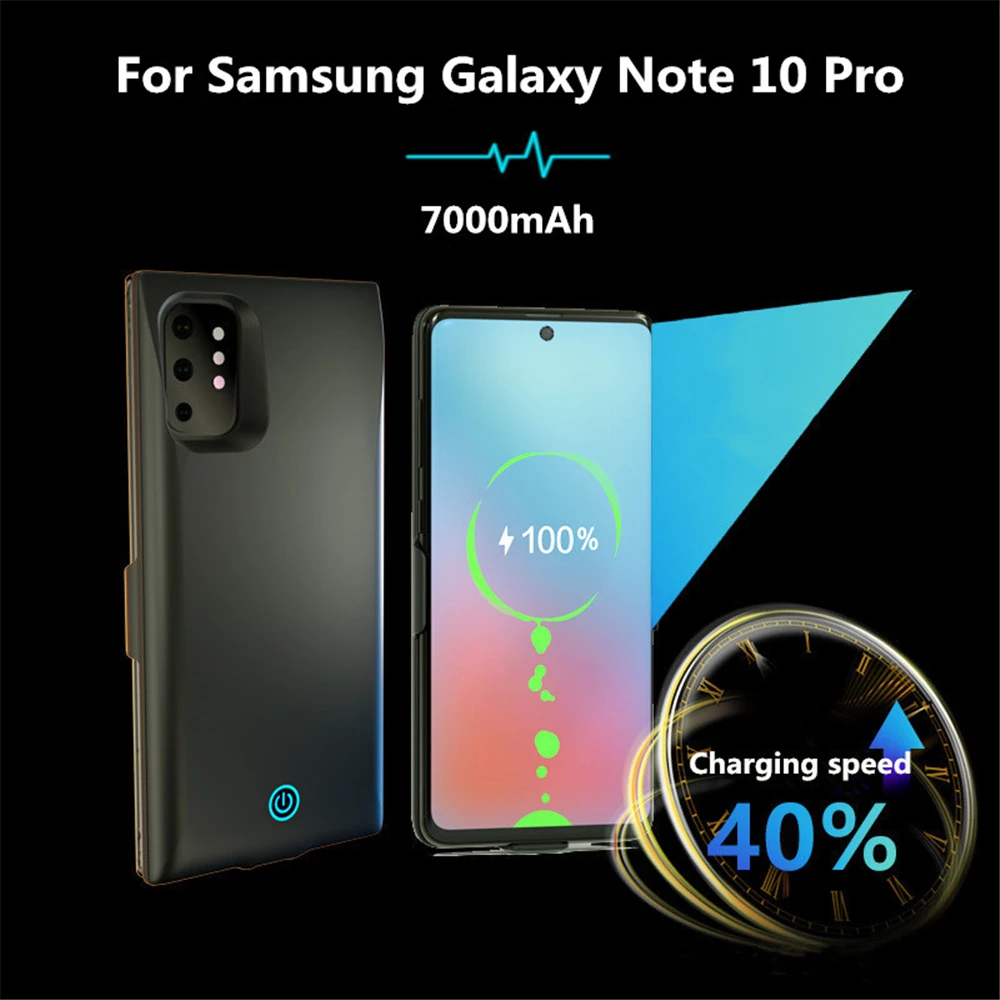 Для samsung Galaxy Note 10 Plus, чехол для зарядки аккумулятора s, 7000 мА/ч, внешний аккумулятор, чехол для зарядки для samsung Note 10, чехол для аккумулятора