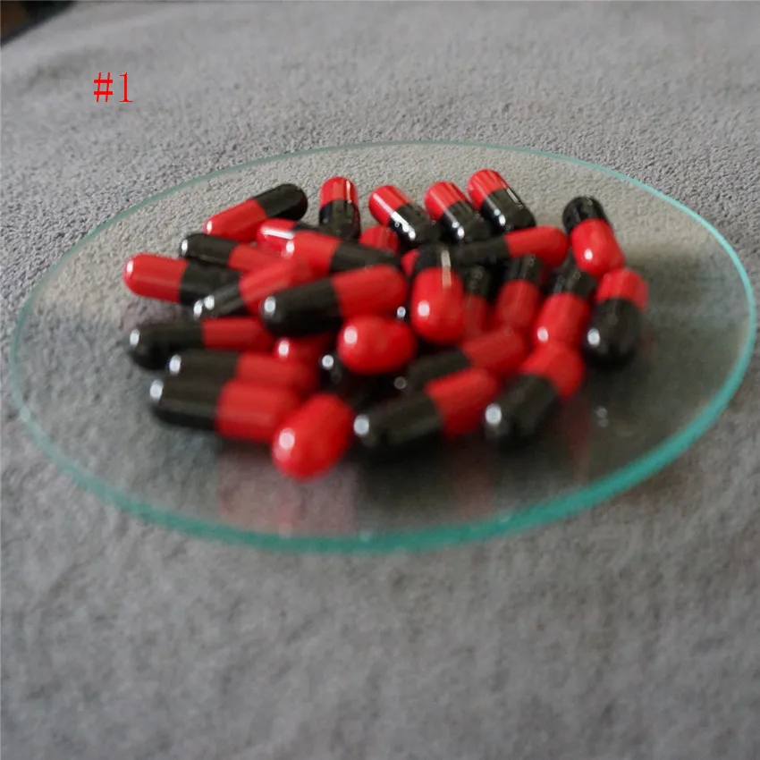 

1# 200pcs/lot 1 Size Empty Gelatin Capsules DIY Size 1 Hollow Gelatin Portable Refillable Capsules ,Joined or Separated Capsules