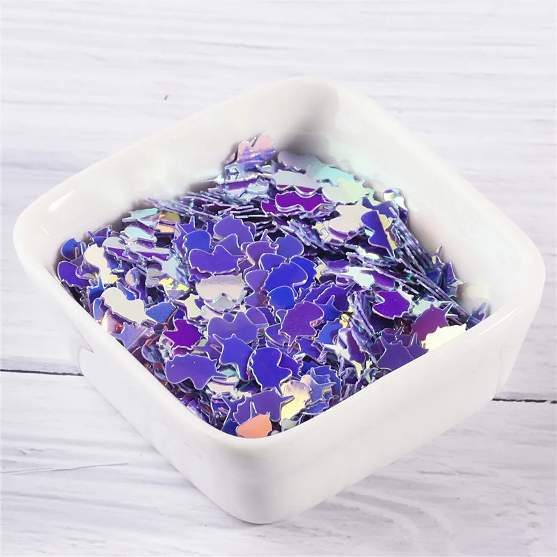 

600Pcs/Pack 5*8mm Unicorn Shape Sequins Nail Sequin Paillettes Nails Art Women Hand Made Craft DIY Wedding Decoration Confetti