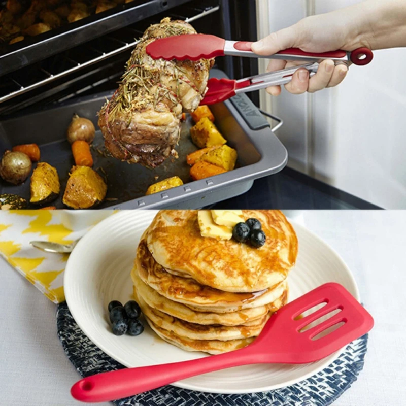 

10PCS Silicone Cooking Utensils Set Heat Resistant Kitchen Non-Stick Cooking Utensils Kitchenware Utensils Kitchen Baking Tools