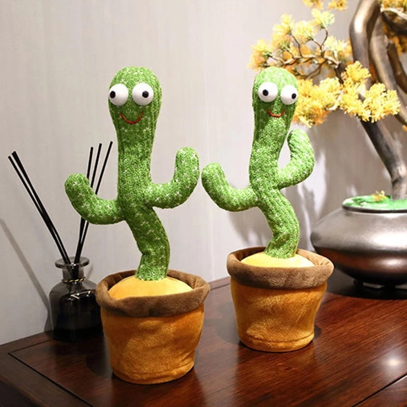 

Милая говорящая игрушка, танцующая кукла «кактус», говорящая, звуковая запись, повторная игрушка, кавайная музыкальная шкатулка, Детская ра...