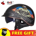 Мотоциклетный шлем GXT Casco Moto, летний Ретро шлем для мотокросса, винтажный мотоциклетный полушлем, сертификация DOT