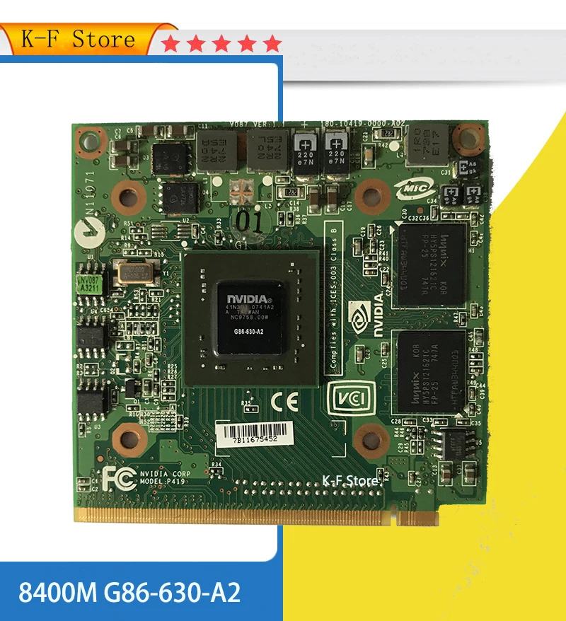 Для видеокарты GeForce 8400M GS 8400MGS DDR2 128 Мб для Acer Aspire 5920G 5520 5520G 4520 7520G 7520 7720G