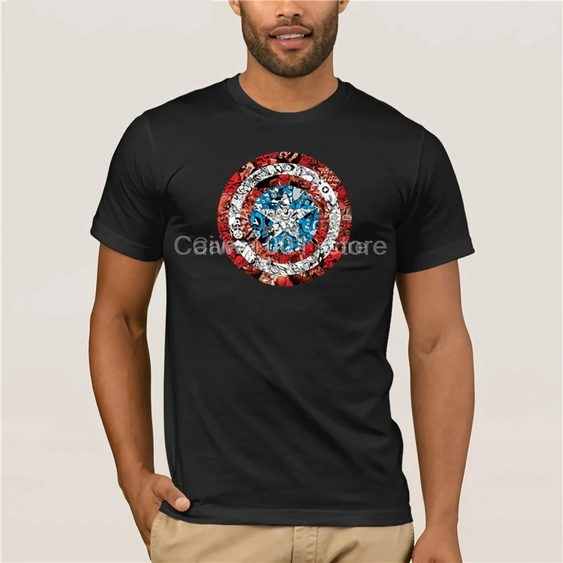 Мужские с принтом Футболки коротким рукавом тренд Camiseta de Capit n Am rica con estampado манга