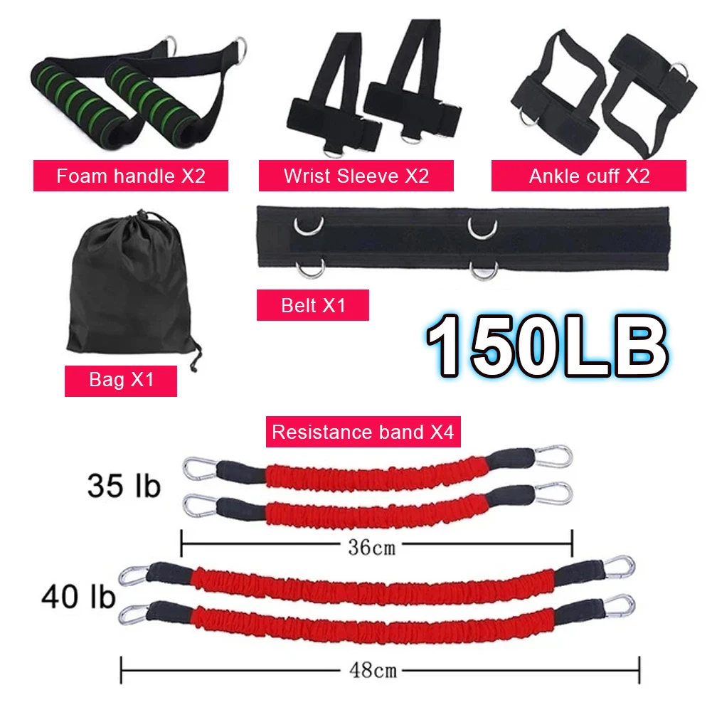 

150lbs Resistance Band Boxing Endurance Agility Pull Rope Crossfit Rubber Band Basketball Training Bouncing Agile Trainer Rope