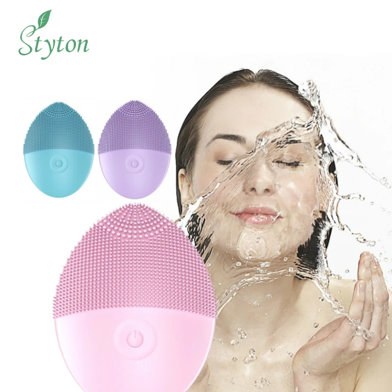 Силиконовая Очищающая щетка для лица 3 цвета электрическое очищающее средство