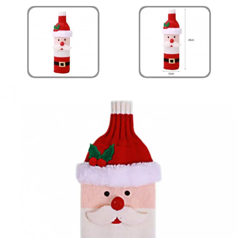 

Reusable Practical Delicate Texture Snowman Wine Bottle Sweater for Christmas