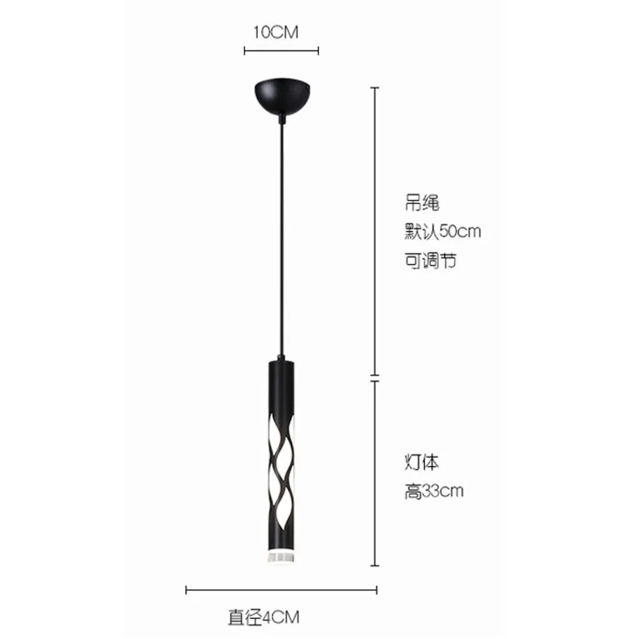 

Long Tube LED Modern Pendant Lights Kitchen Island Dining Living Room Light Fixtures Bar Counter Shop Ceiling Hanging Lamps