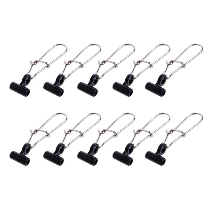 10Pcs Fishing Sinker Slide Snap Clip Connector Swivels For Finder Braided Line | Спорт и развлечения