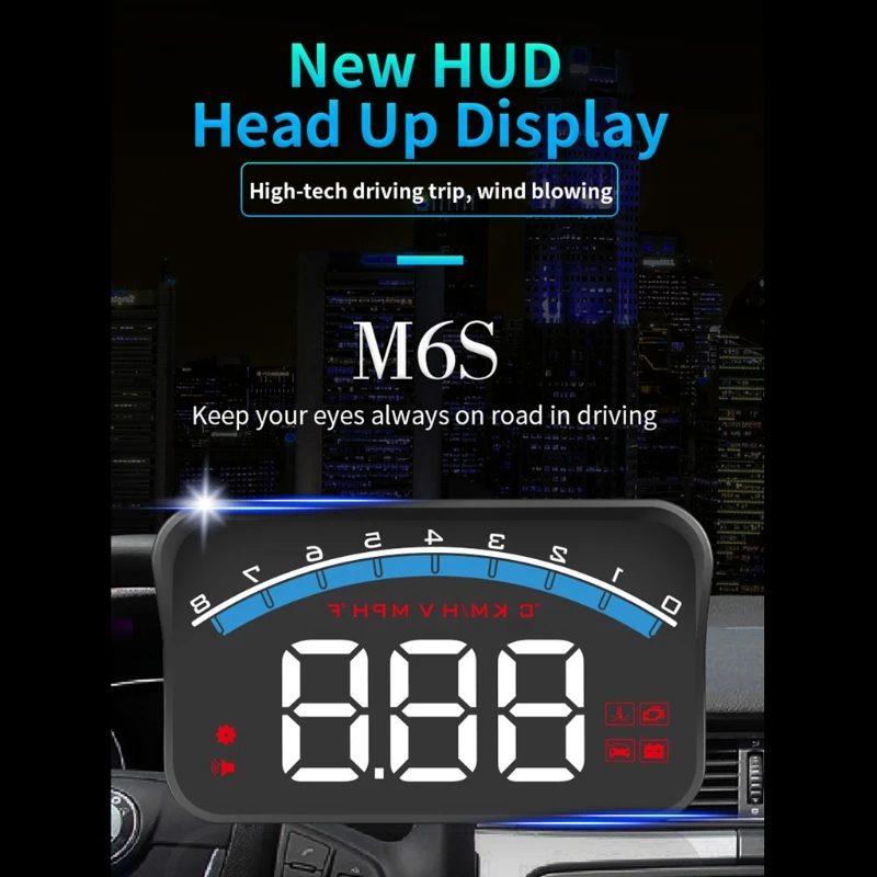 Автомобильный проектор на лобовое стекло M6s система сигнализации сканер OBD |