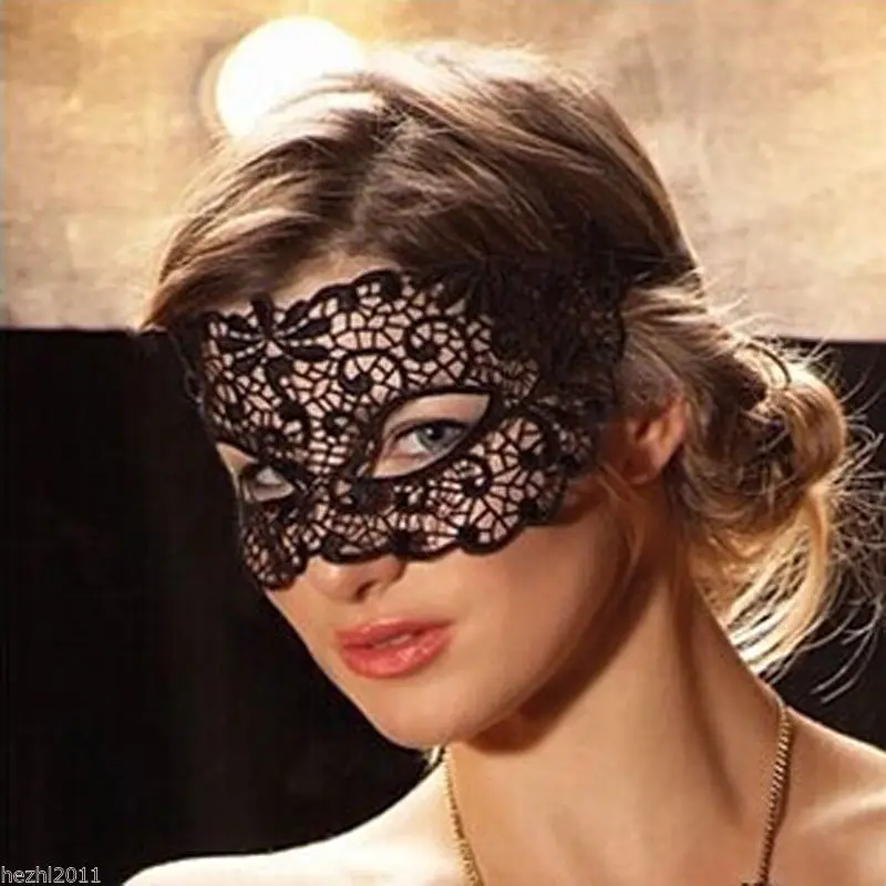 Женская сексуальная черная кружевная маска для маскарада на глаза вечеринок
