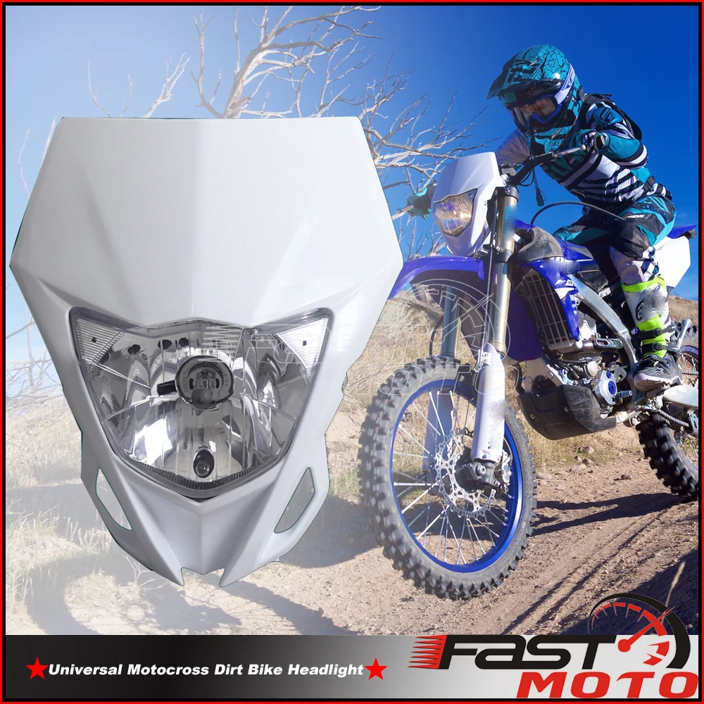 

Supermoto MX Enduro Headlight For Yamaha XT WR YZ TTR WRF 125/230/250/250F/426/450/450F Motocross Head Light Lamp Dual Sport LED
