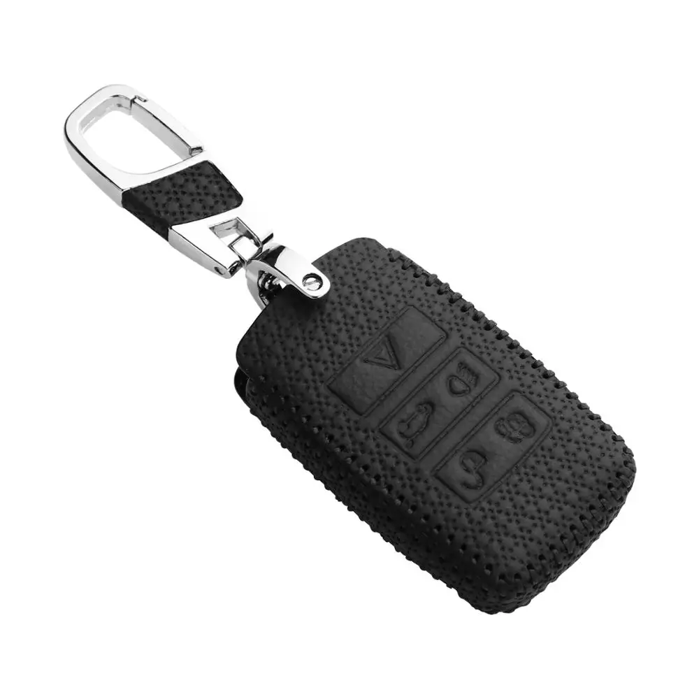 Кожаный чехол для ключей Range Rover Velar Дискавери 5 Jaguar E-Pace аксессуары стиль удалить
