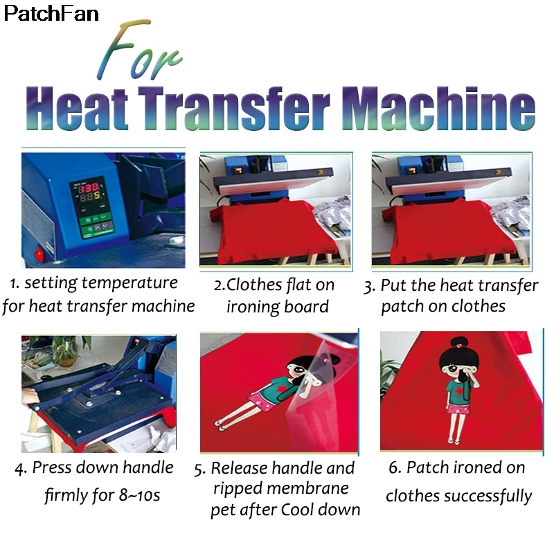 

20pcs/lot AD095 Patchfan Magic School Movie Student DIY Heat Press Stickers Iron On Patches Clothes Jacket Thermal Transfer