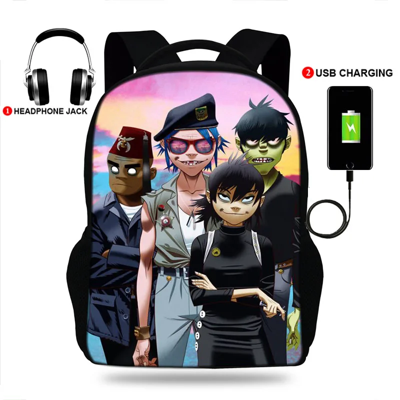 

New 2020 Back to School Backpacks For Women-Men Gorillazer Rock band Print School Bags Bookbag Children Mochila Escolar
