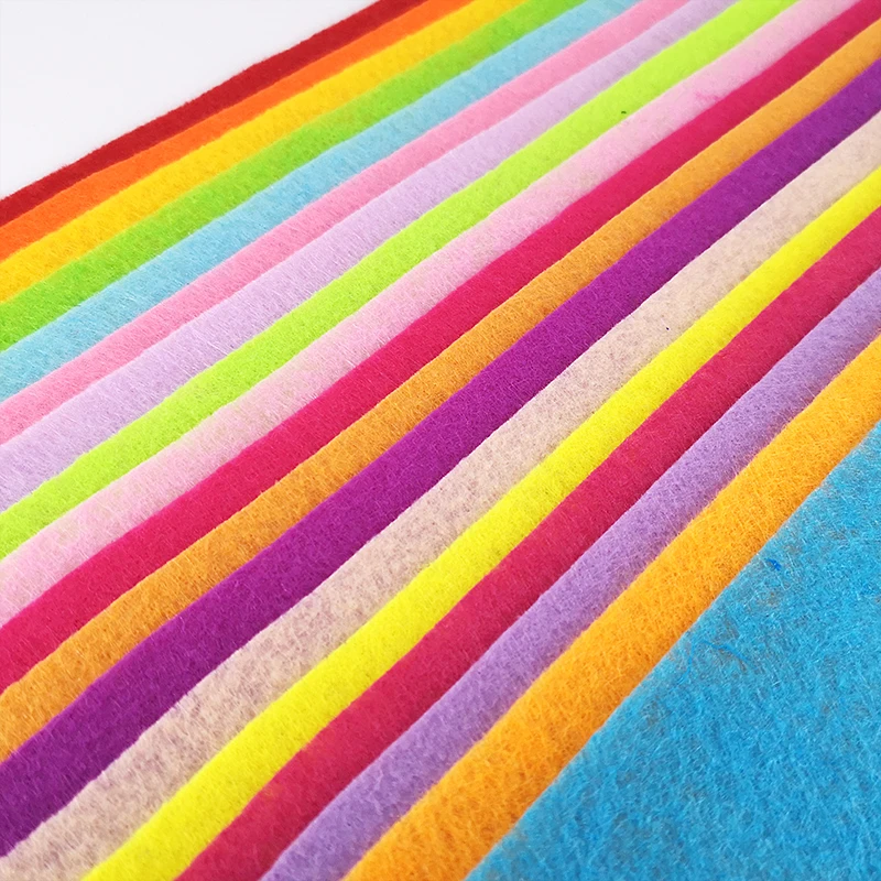 40pcs/set Non-Woven Felt Fabric Polyester Cloth DIY Bundle for Sewing Doll Handmade Craft Thick Home Decor Colorful | Дом и сад