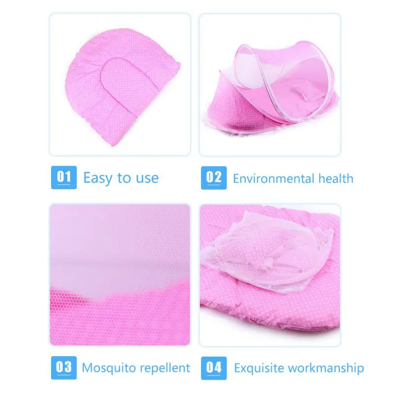 

2020 Yurt Mosquito Net For Newborn Children Bed Mosquito Net Cover Folding Mosquito Net Three-piece Set