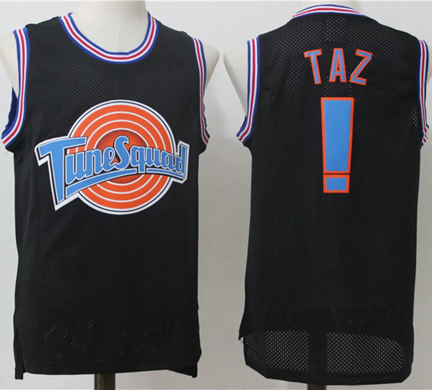 Джерси Space Jam TAZ! Кинофильмы Мелодия отряд Банни Баскетбол Спорт воздух Slam Dunk