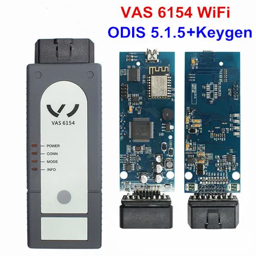 5054a OKI полный чип Keygen 5054A Bluetooth AMB2300 ODIS V5.1.3 5054A Поддержка UDS протокол OBD2 диагностический инструмент - Цвет: 6154 Wifi