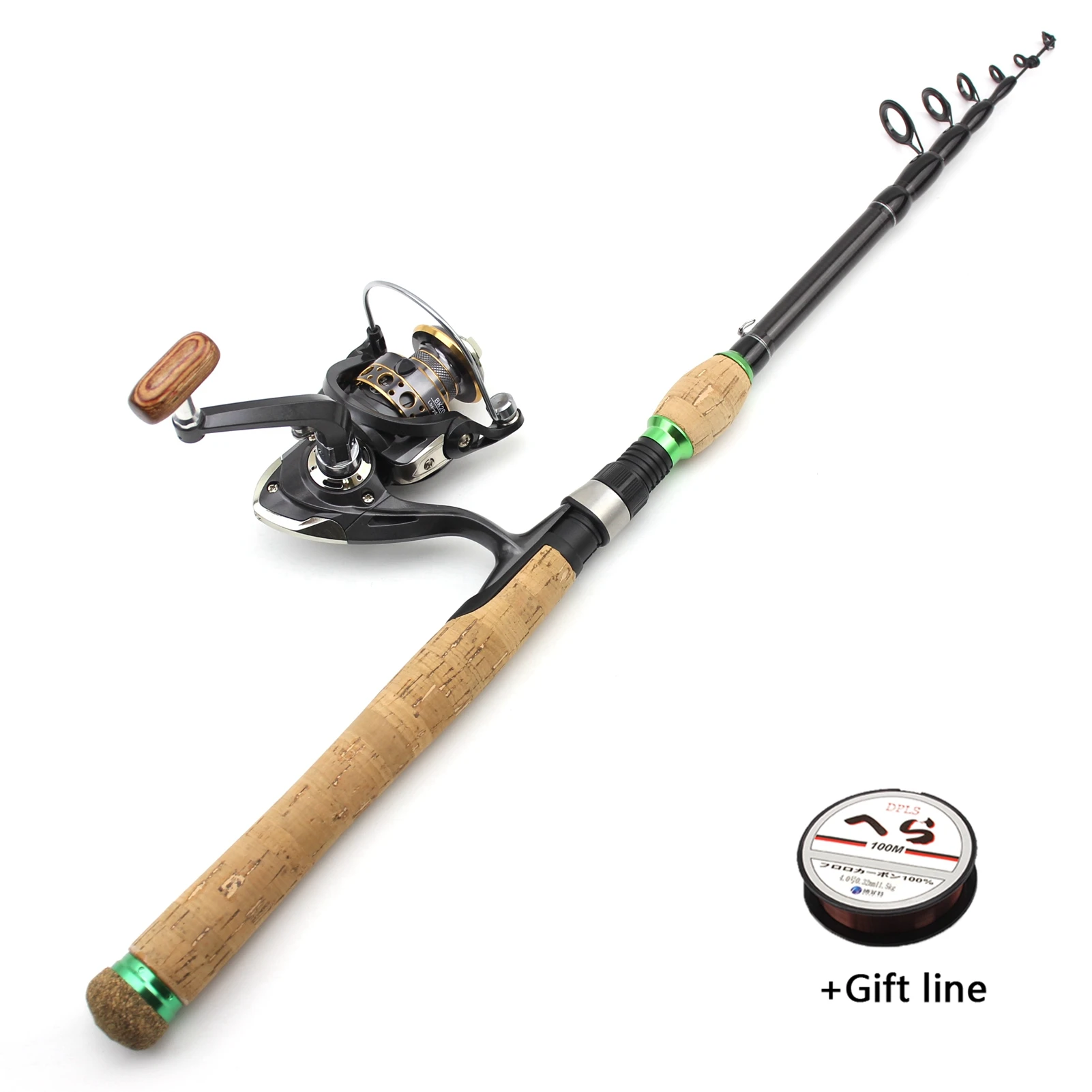 

Телескопическая удочка из углеродного волокна, 1,8/2,1/2,4/м