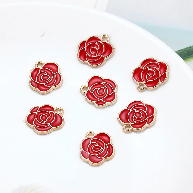 10 шт. эмалированные золотистые серьги из сплава|Шармы| |