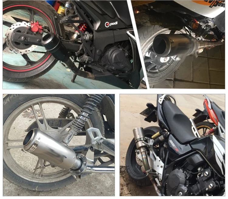 

51mm/60mm Motorcycle Pipe Exhaust With Killer Motorcycle Exhaust Pipe Muffler For Gp-project Carbon Fiber Exhaust Pipe