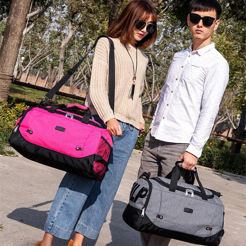 

Large Capacity Travel Handbags Men Cabin Luggage Sport Suitcase Women Casual Weekend Duffle Crossbody Shoulder Tote Bags S024