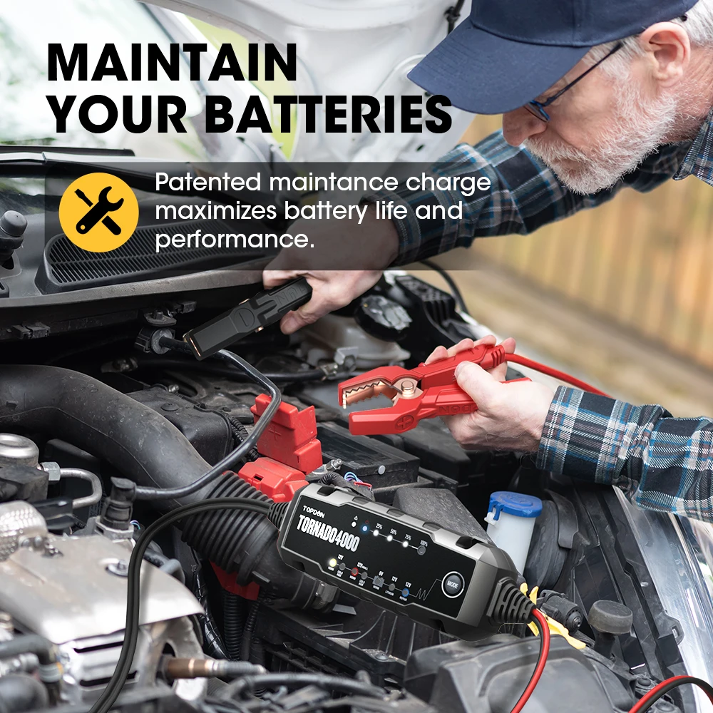 Дешево Автоматическое зарядное устройство Topdon T4000 S 6 в 12 В, автомобильное зарядное устройство для батарей мотоцикла, зарядное устройство для батар...