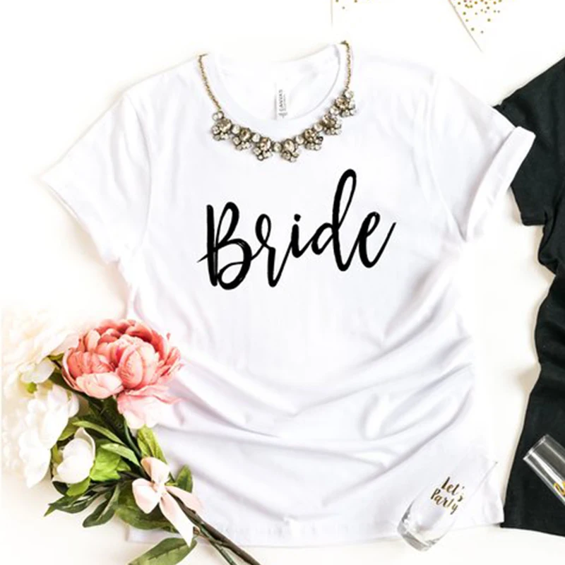 Женские рубашки Bride Tribe футболка для девичника подружки невесты свадебной