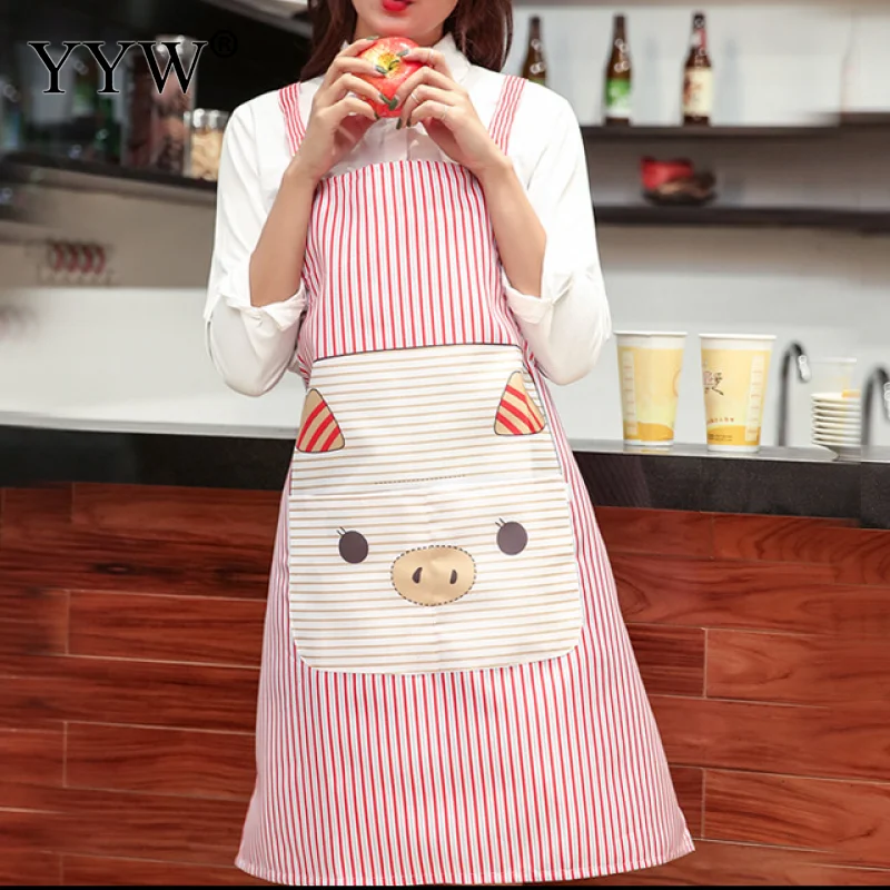 

Cartoon Pig Kitchen Apron For Hairdresser Aprons For Woman Cooking Apron Peva Antifouling Waterproof Aprons Delantal Avent