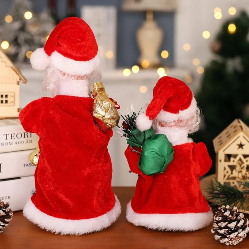 

C5AA детский пластиковый Электрический вращающийся Санта-Клаус, рождественский подарок для детской вечеринки, снятие стресса, подарок на ден...