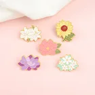 Эмалированные значки в виде подсолнухов, цветов лилии, рюкзака, рюкзака, отворота, ювелирные изделия, подарок другу, Женские аксессуары