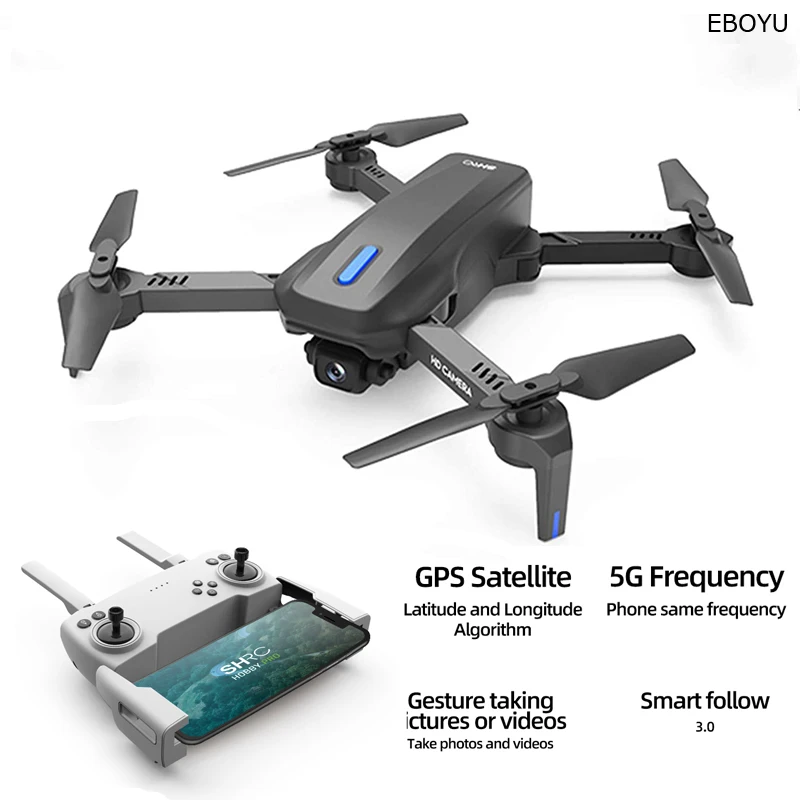 

Квадрокоптер EBOYU H14 с GPS-навигацией, Wi-Fi, FPV, ESC, 4K, HD, двойная камера