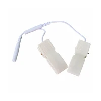 50pairslot electric ear clips lead cable electrode wires 2 0mmm pin breast nippple ear pain relief wire for massager earclips