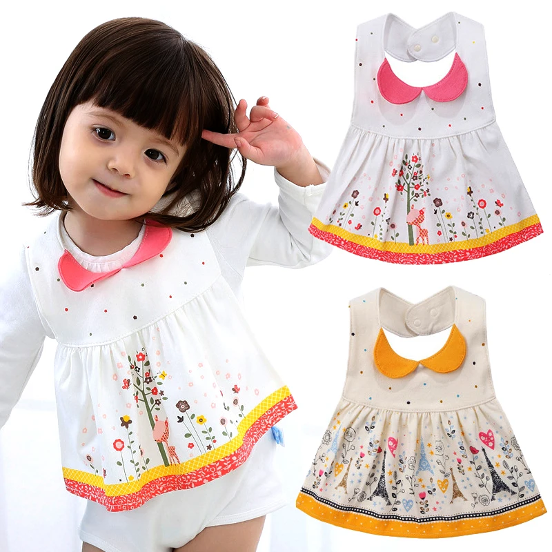 

Большие водонепроницаемые детские нагрудники, хлопковые Слюнявчики для малышей, регулируемый милый фартук с рисунком, нагрудники для прин...