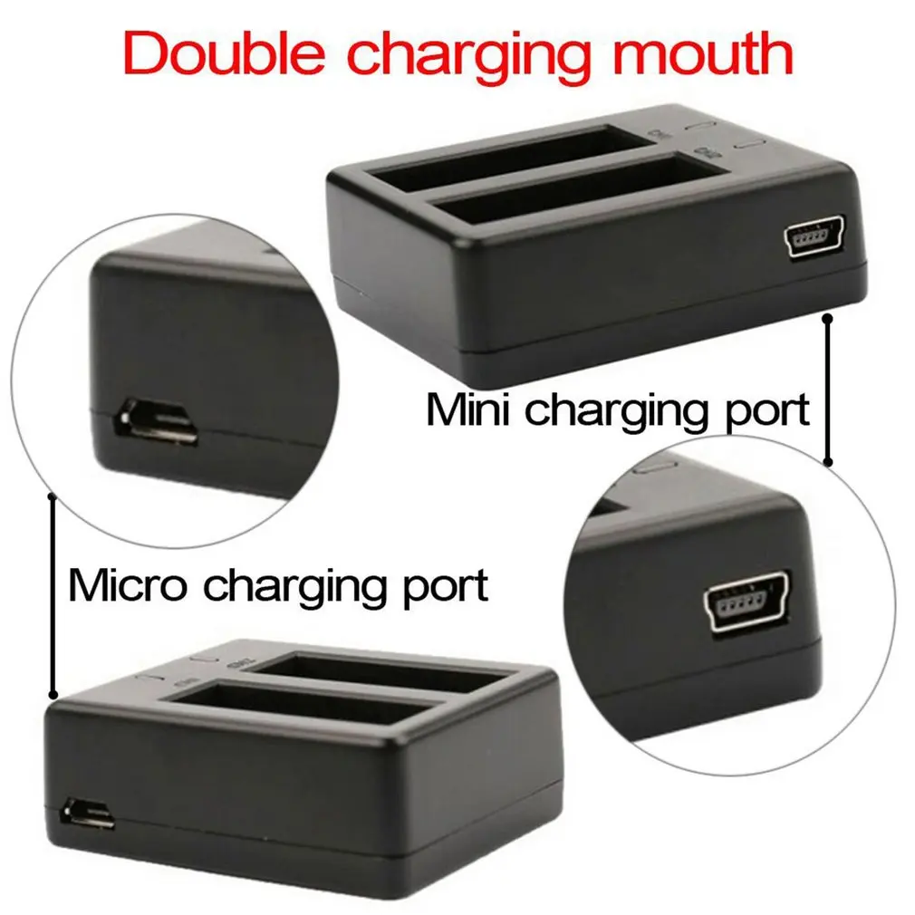 USB двойное зарядное устройство аккумуляторная литий-ионная камера зарядное устройство для eken H9 H9R H3 H3R H8PRO H8R H8 pro спортивная Экшн-камера