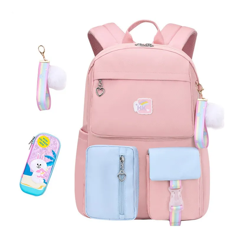

2021 New Fashion Children's Backpack Candy Color Primary School bags For Woman kids bookbag Leisure Rucksack Cute Girls Mochila