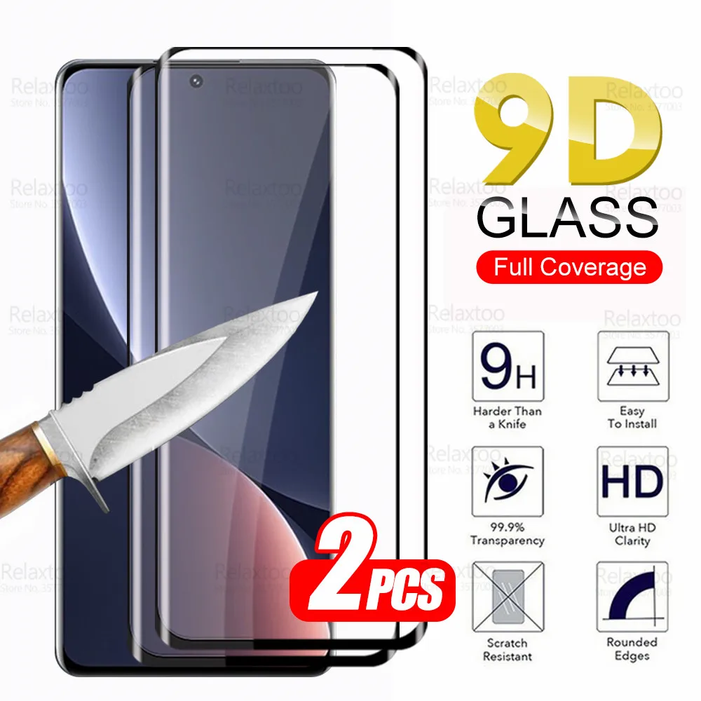 2Pcs Full Curved Tempered Glass For Xiaomi 12 Pro Glass Screen Protector Xiomi Xaomi Mi 12X Mi12 X 5G 2022 Phone Protective Film