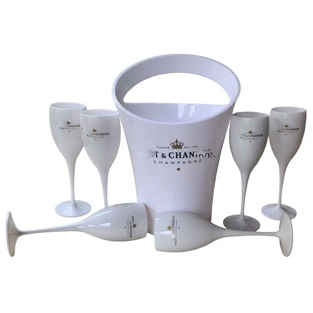 

Ice Bucket and Wine Glass Acrylic Goblets champagne Glasses wedding Wine Bar Party Wine Bottle Cooler