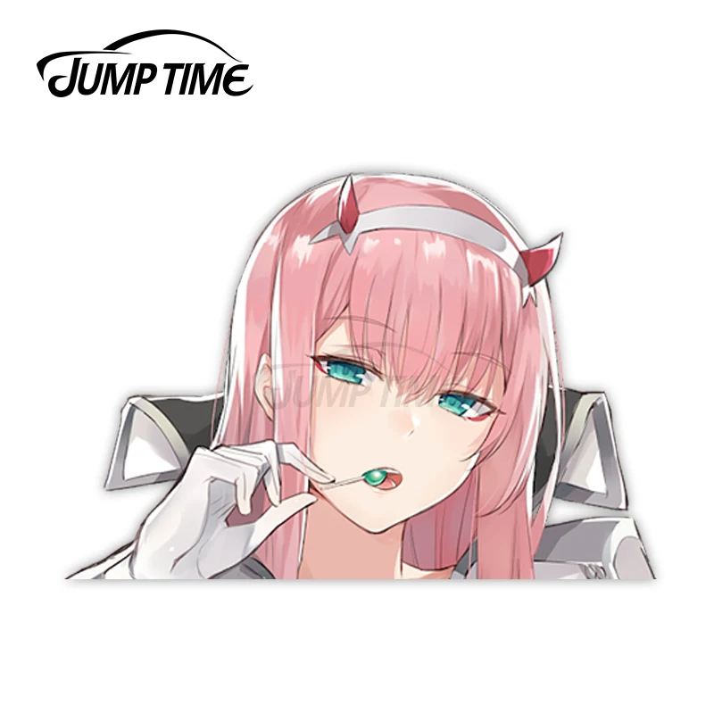Jump Time Darling in the Franxx Zero Two 5 сексуальные милые виниловые наклейки в стиле аниме для