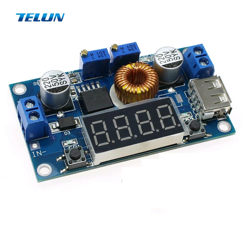 5А постоянное напряжение постоянного тока понижающий модуль питания с дисплеем и