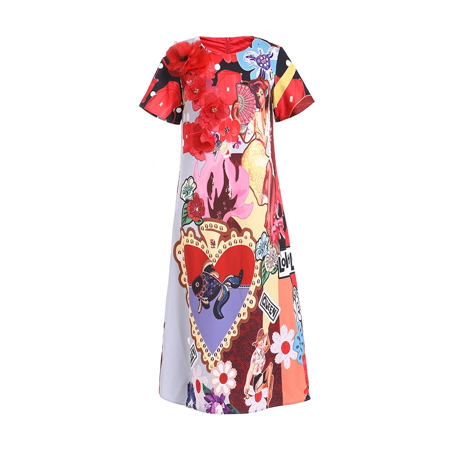 Женское длинное платье с круглым вырезом леопардовое повседневное элегантное