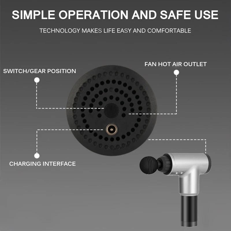 Тренажёрный массажный аппарат Ralax удобный пистолет для тренировки мышц