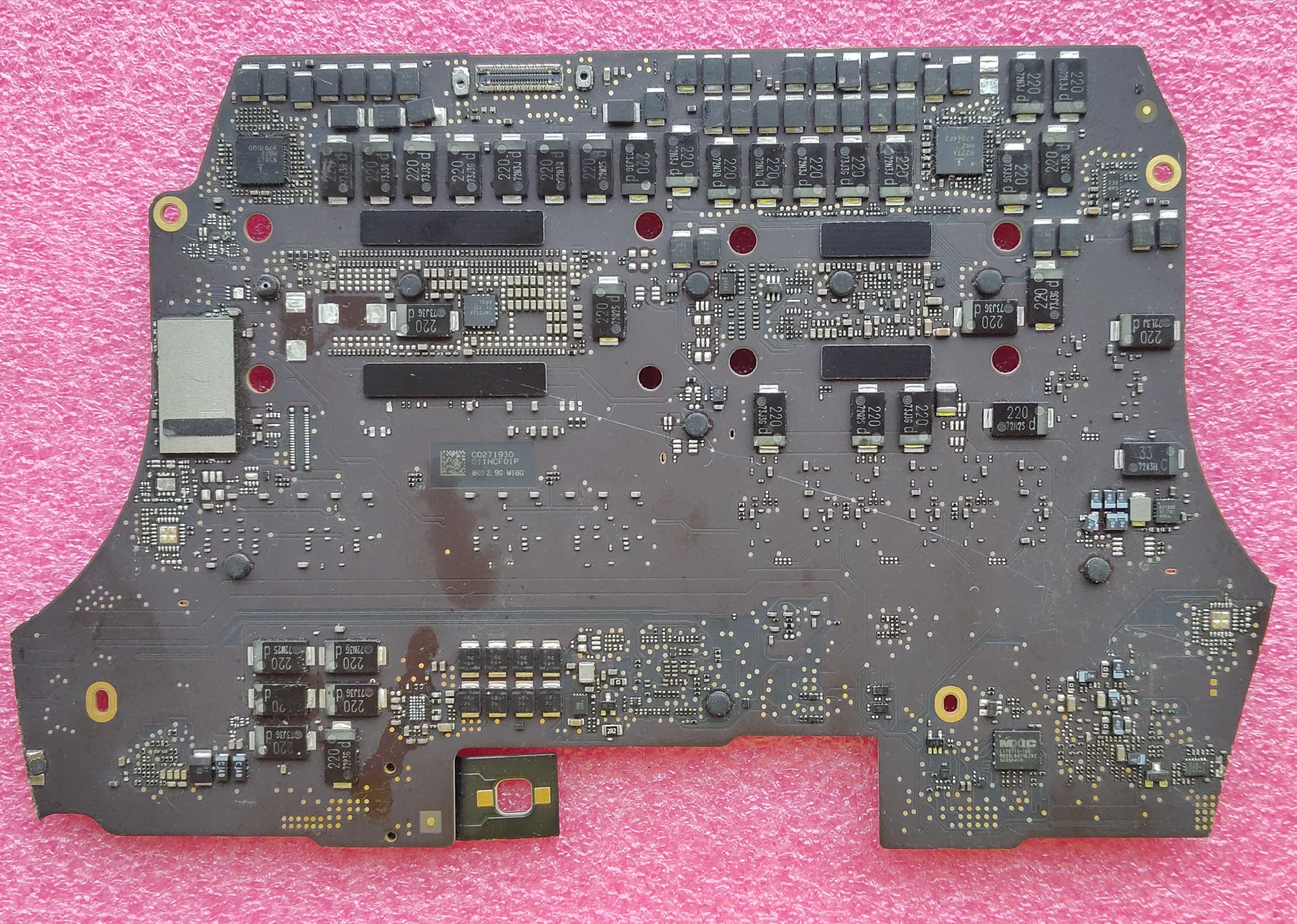 2016 год 820-00281 820-00281-A/10 неисправная плата для ремонта MacBook Pro A1707 материнская с BIOS 980 YFE