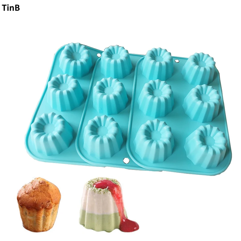 Силиконовая форма для торта в форме цветка 6 чашек искусственное печенье
