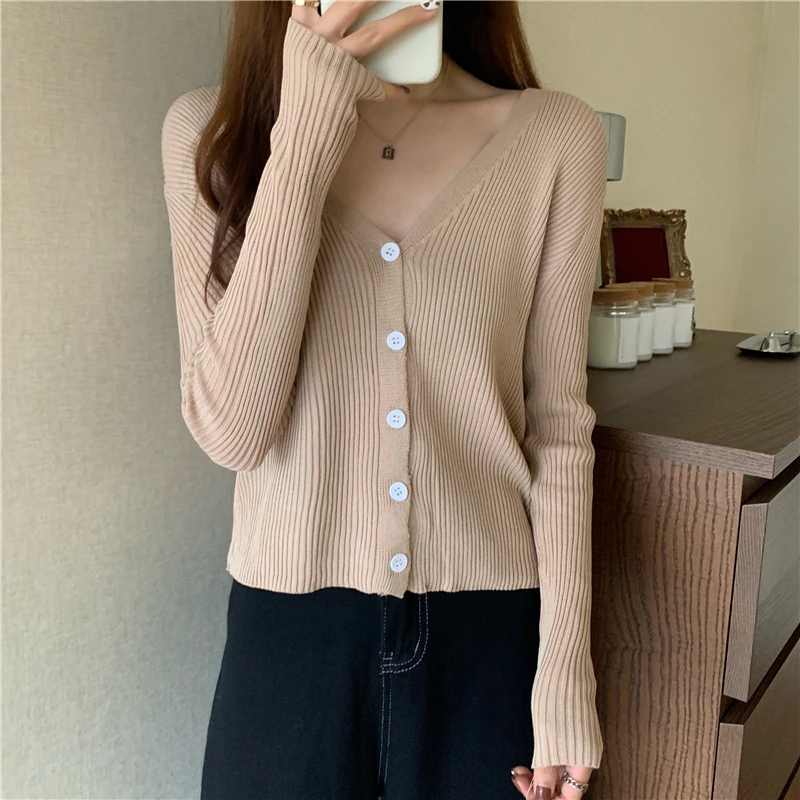 AOSSVIAO повседневный длинный вязаный кардиган для женщин Осень-зима желтый с