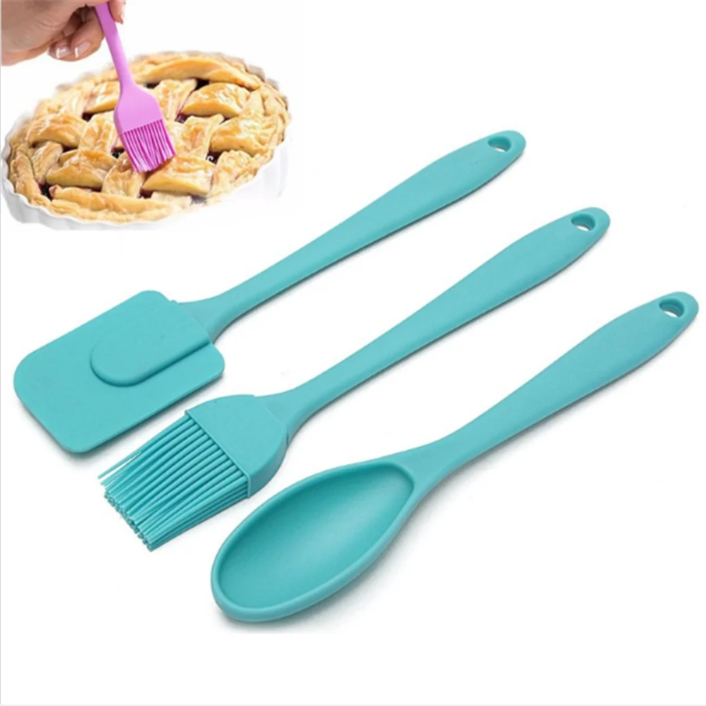 3 шт./компл. силиконовая лопатка для выпечки ложка кисточка кухонные инструменты