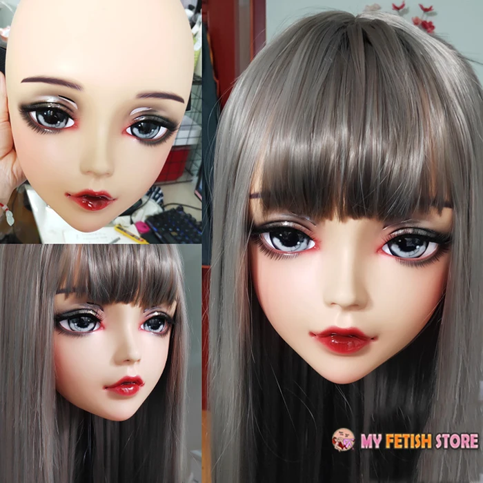 (Chan) женский сладкий девушка Смола половина головы кигуруми BJD глаза Crossdress