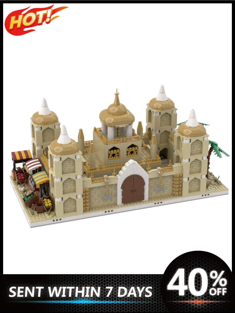

Street View Desert Palace for a Modular Desert villagegabizon Building Blocks Bricks Toys For Kids Gifts